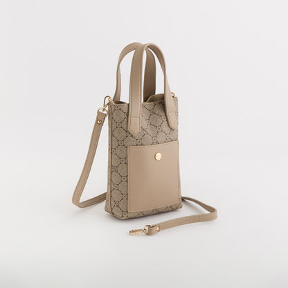 Funda para teléfono móvil para mujer - billetera Diana Gris pardo/Gris pardo claro