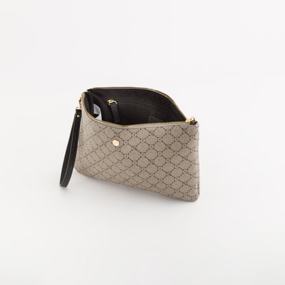 Sachet pour femme - Portefeuille Diana Taupe/Noir