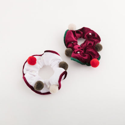 Set Elastico Per Capelli Donna - Jingle hair Bianco/Ciliegia