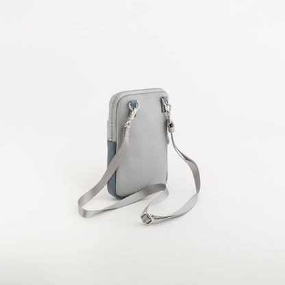 Women's cell phone case - Azalea wallet v1 Dusty Azure Blue