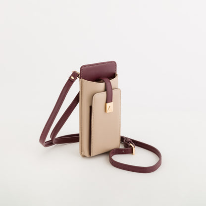 Handyhülle für Damen - Eleonora Wallet Sand/Mehrfarbig