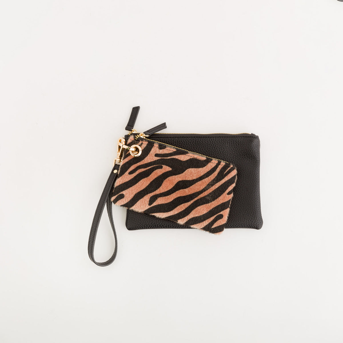 Set pochette - Emily set pochette Nero/Cammello
