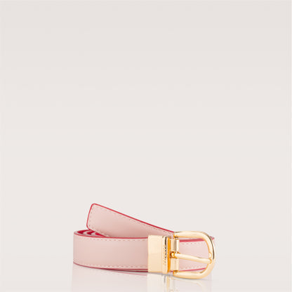 Ceinture réversible - Ceintures Hanne Rouge/Poudre