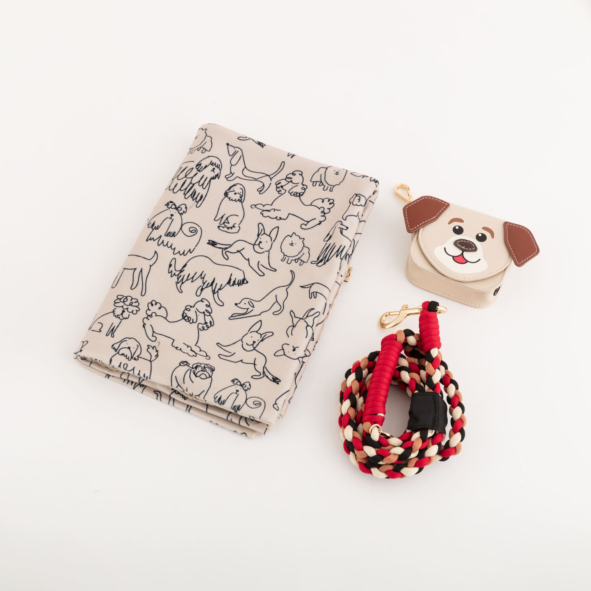 Set guinz.-plaid-p/sacchetti - Oslo Beige/Multicolore