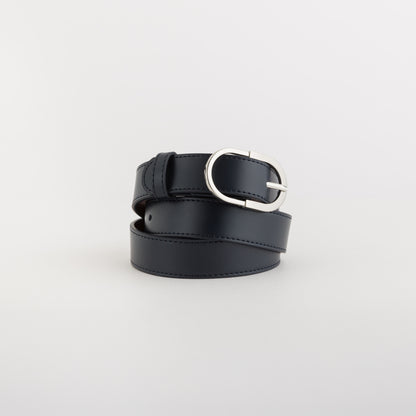 Women's Belt - Lady belt leather Navy blue