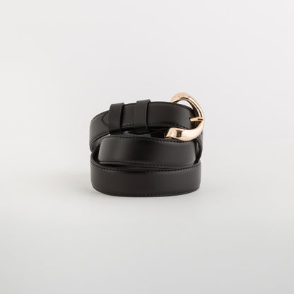Women's Belt - Lady belt leather Black