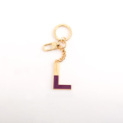 Women's Metal Keychain - Letters Keychain Prune
