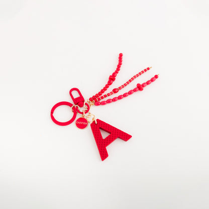 Women's keychain - Puffy letters keycha Rosso Rossetto