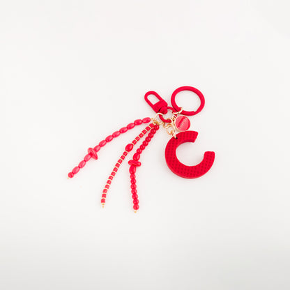 Women's keychain - Puffy letters keycha Rosso Rossetto