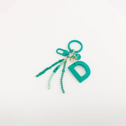 Women's keychain - Puffy letters keycha Verde Smeraldo