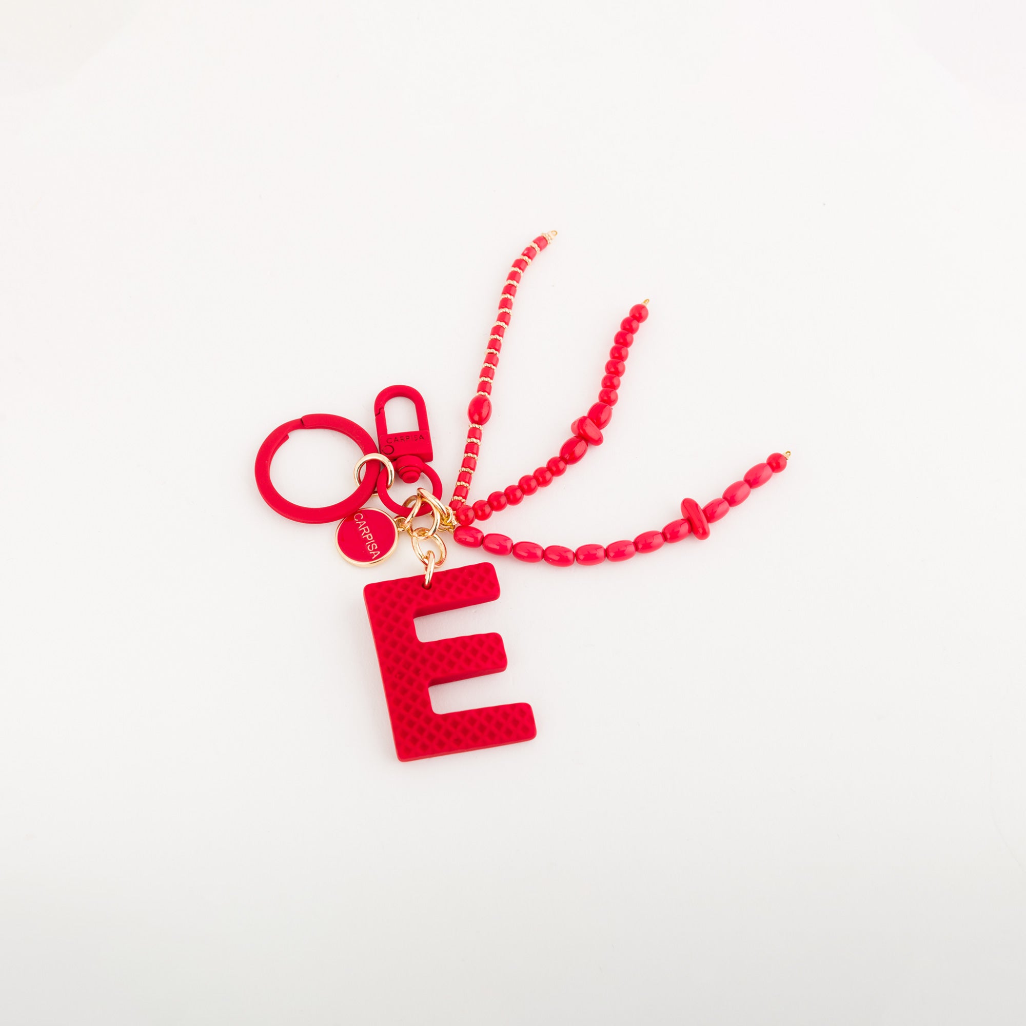 Women's keychain - Puffy letters keycha Rosso Rossetto