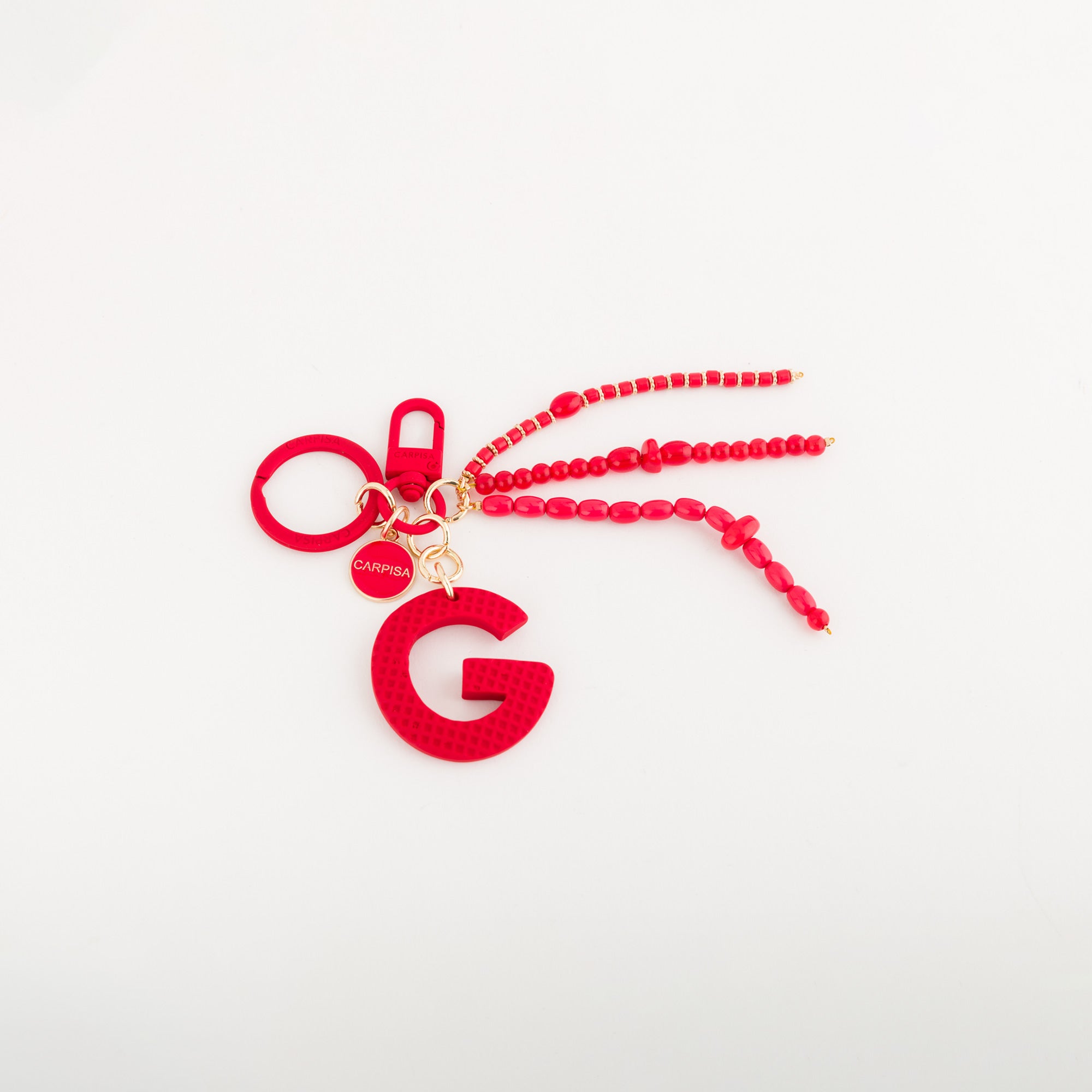 Women's keychain - Puffy letters keycha Rosso Rossetto