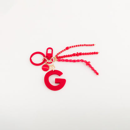 Women's keychain - Puffy letters keycha Rosso Rossetto