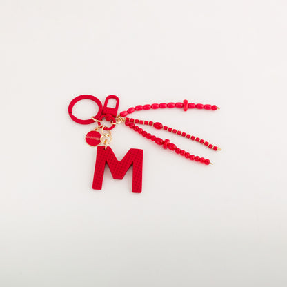 Women's keychain - Puffy letters keycha Rosso Rossetto