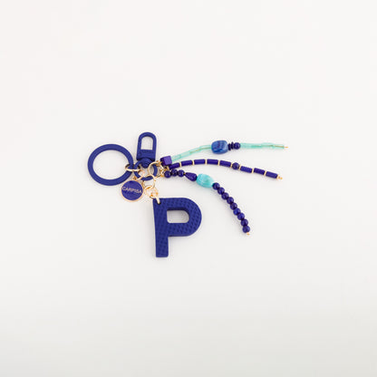 Schlüsselanhänger für Damen - Puffy Letters Keycha Bluette