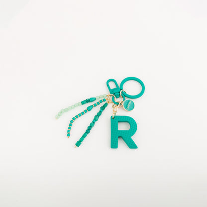 Schlüsselanhänger für Damen - Puffy Letters Keycha Verde Smeraldo