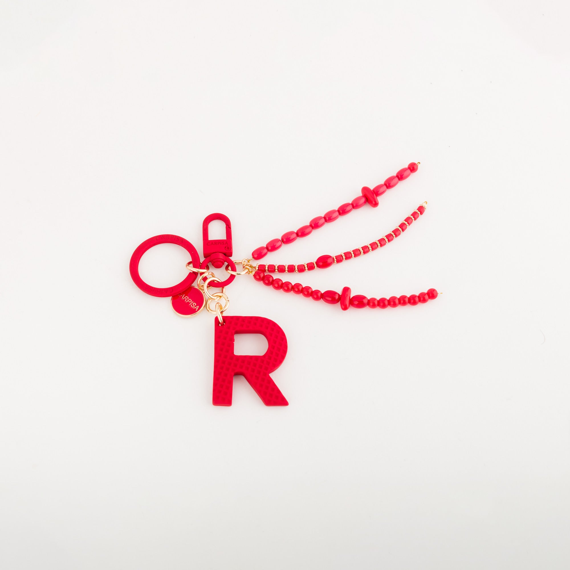 Women's keychain - Puffy letters keycha Rosso Rossetto