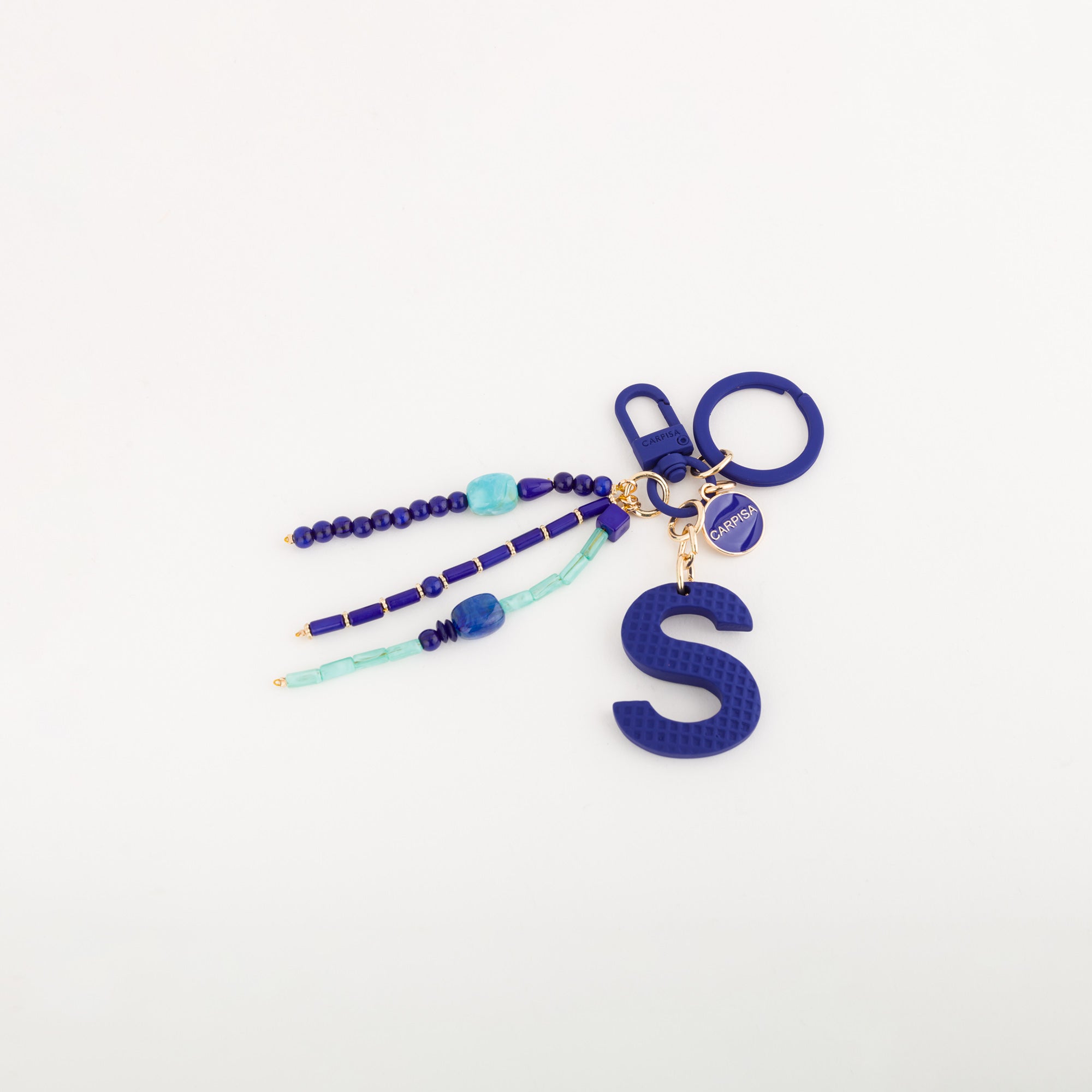 Schlüsselanhänger für Damen - Puffy Letters Keycha Bluette