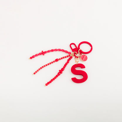 Women's keychain - Puffy letters keycha Rosso Rossetto