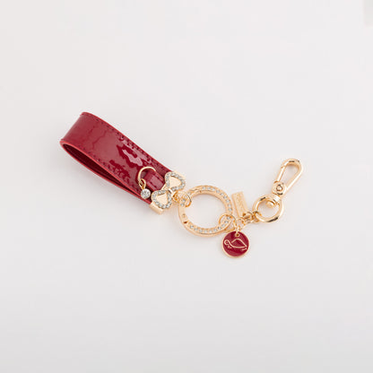 Portachiavi Donna - Bow strass keychain Ciliegia