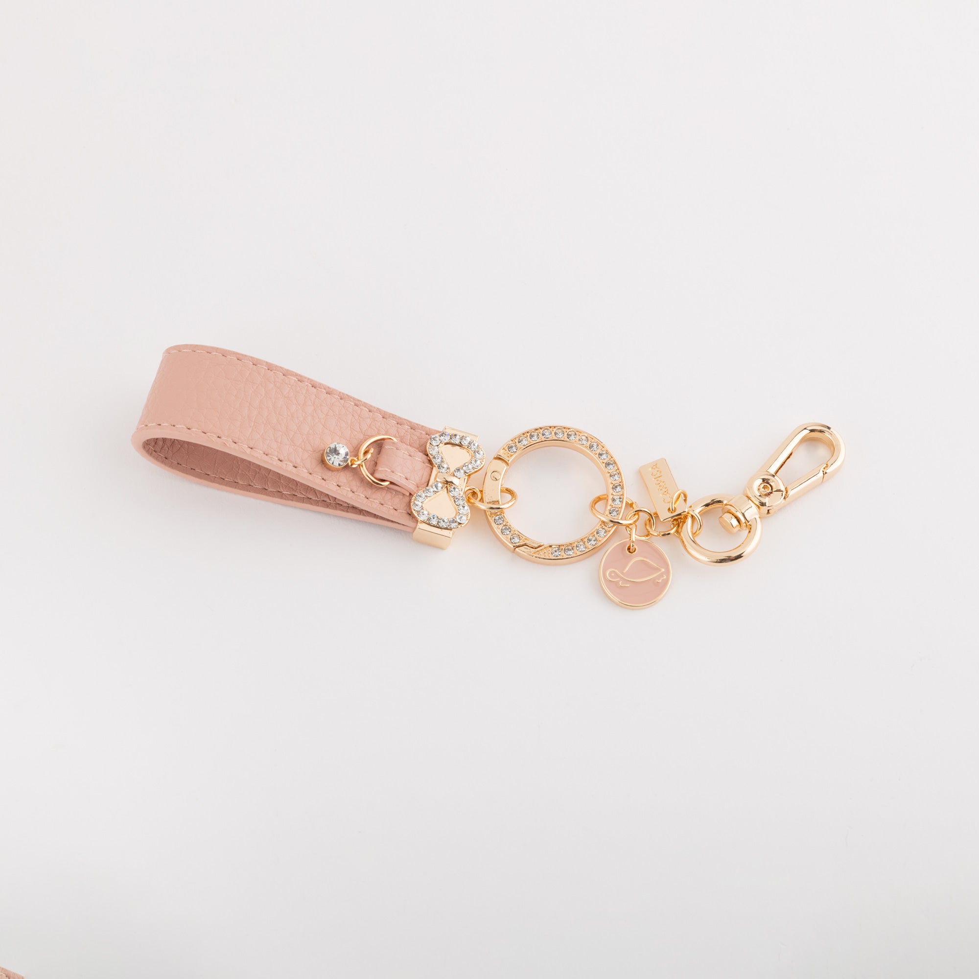 Portachiavi Donna - Bow strass keychain Cipria