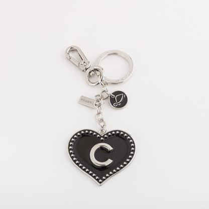 Portachiavi Metallo Donna - Heart letters keycha Nero