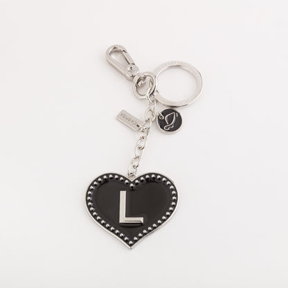 Portachiavi Metallo Donna - Heart letters keycha Nero