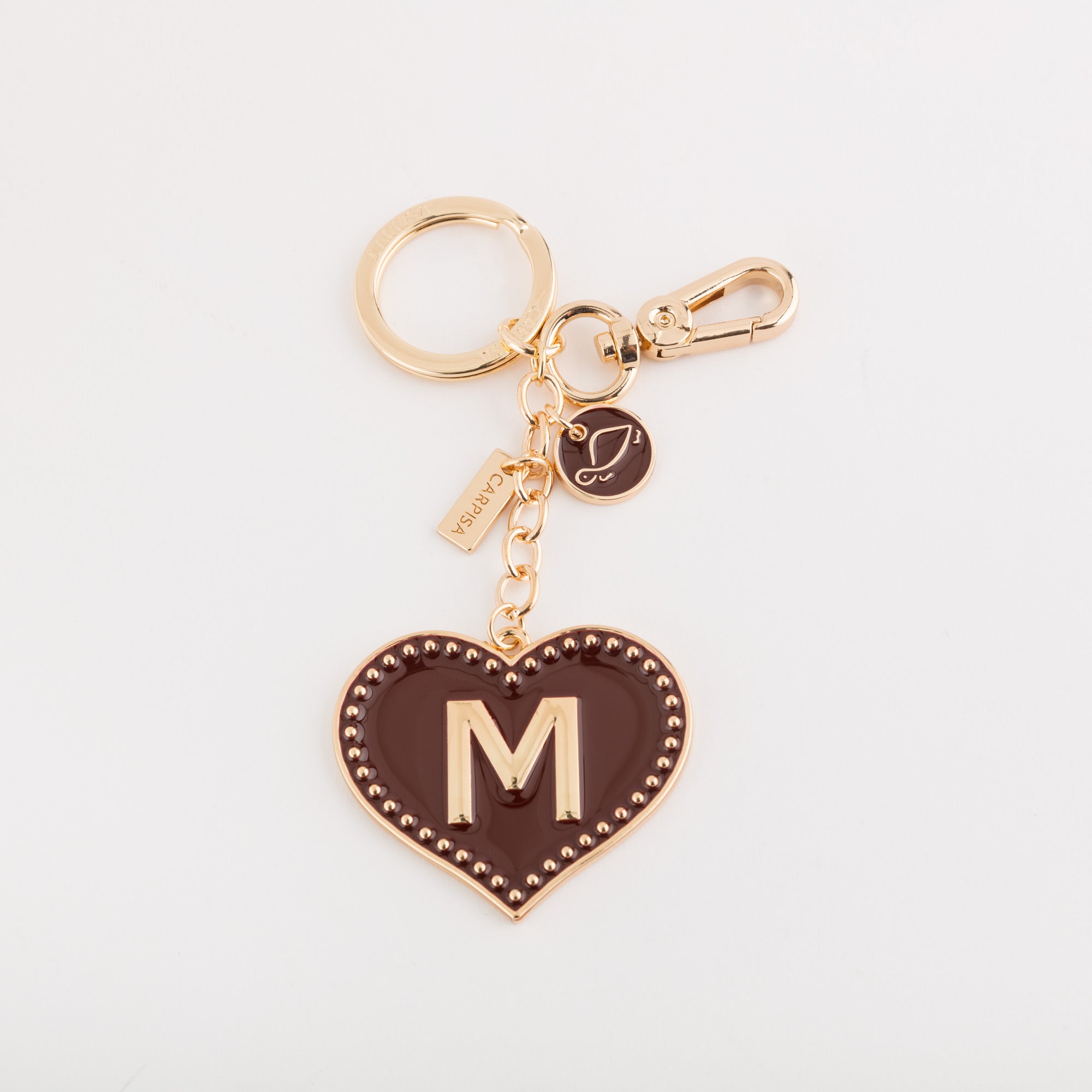 Damen Metall Schlüsselanhänger - Herz Buchstaben Schlüsselanhänger Kirsche