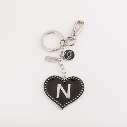 Portachiavi Metallo Donna - Heart letters keycha Nero