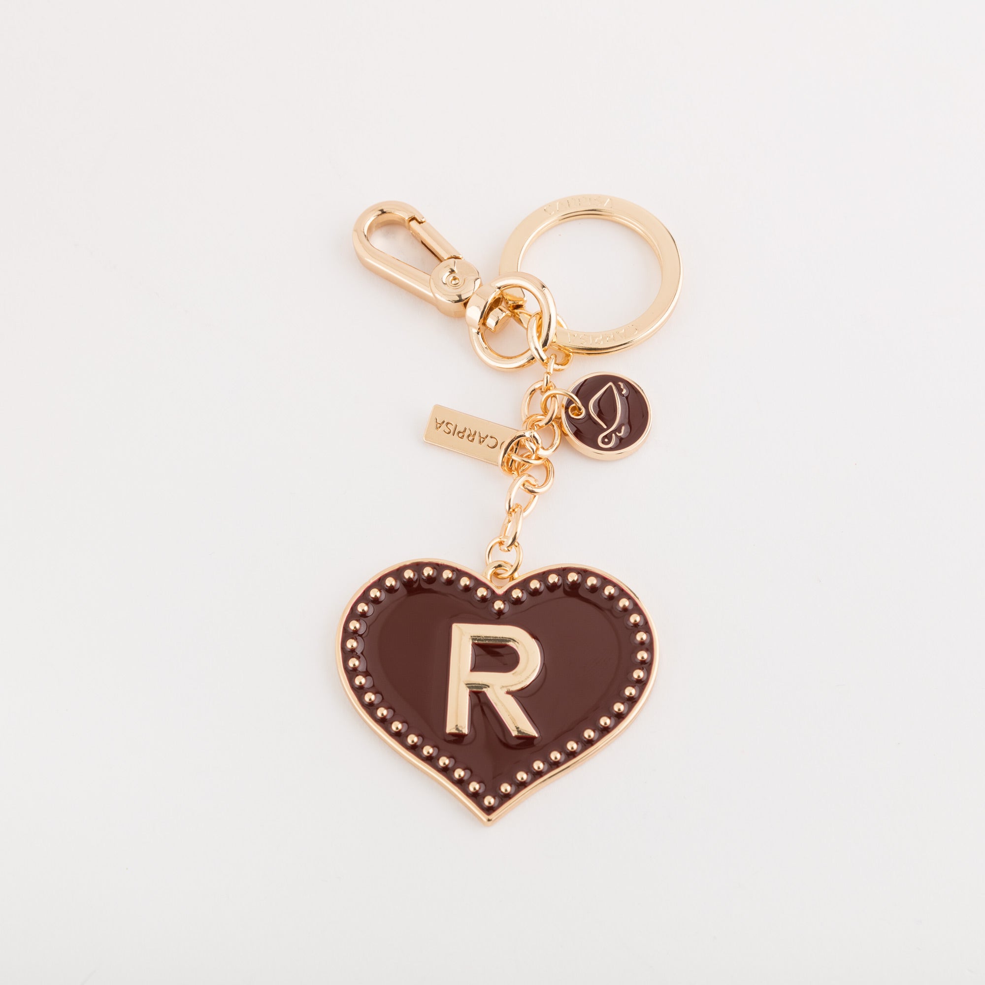 Women's Metal Keychain - Heart letters keycha Cherry