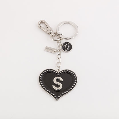 Portachiavi Metallo Donna - Heart letters keycha Nero