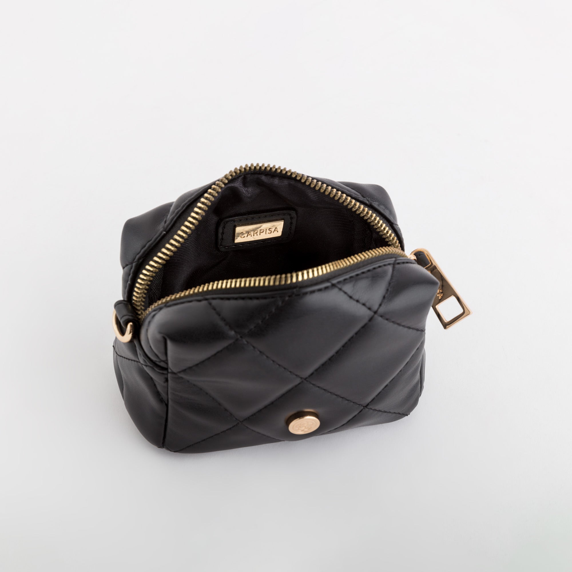Women's Necessaire/Shoulder Bag - Peonia beauty Black