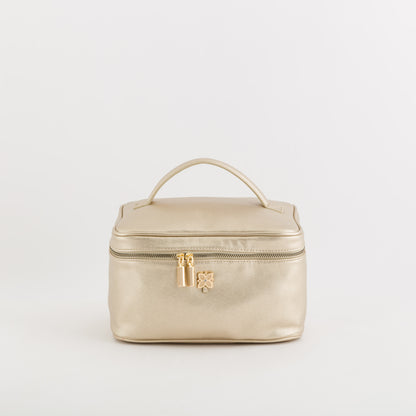 Kosmetiktasche für Damen - Marte Helles Gold