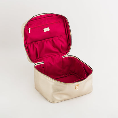 Kosmetiktasche für Damen - Marte Helles Gold