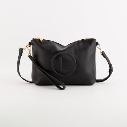 Damentasche/Schultertasche - Hibiscus Schwarz