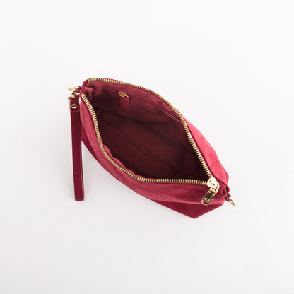Necessaire/Tracollina Donna - Oceania suede Ciliegia