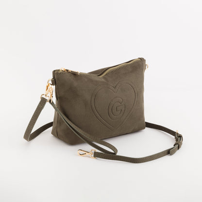 Necessaire/Tracollina Donna - Oceania suede Bosco