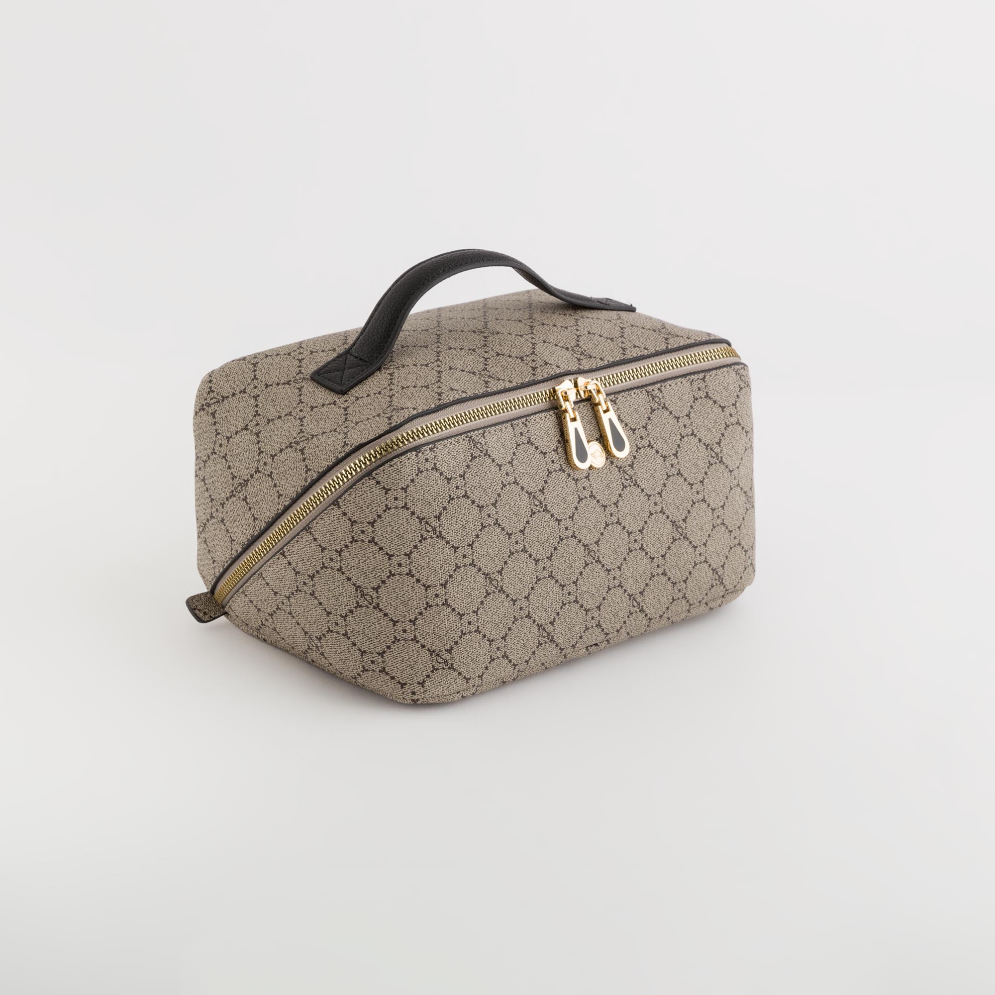 Trousse de toilette pour femme - Portefeuille Diana Taupe/Noir