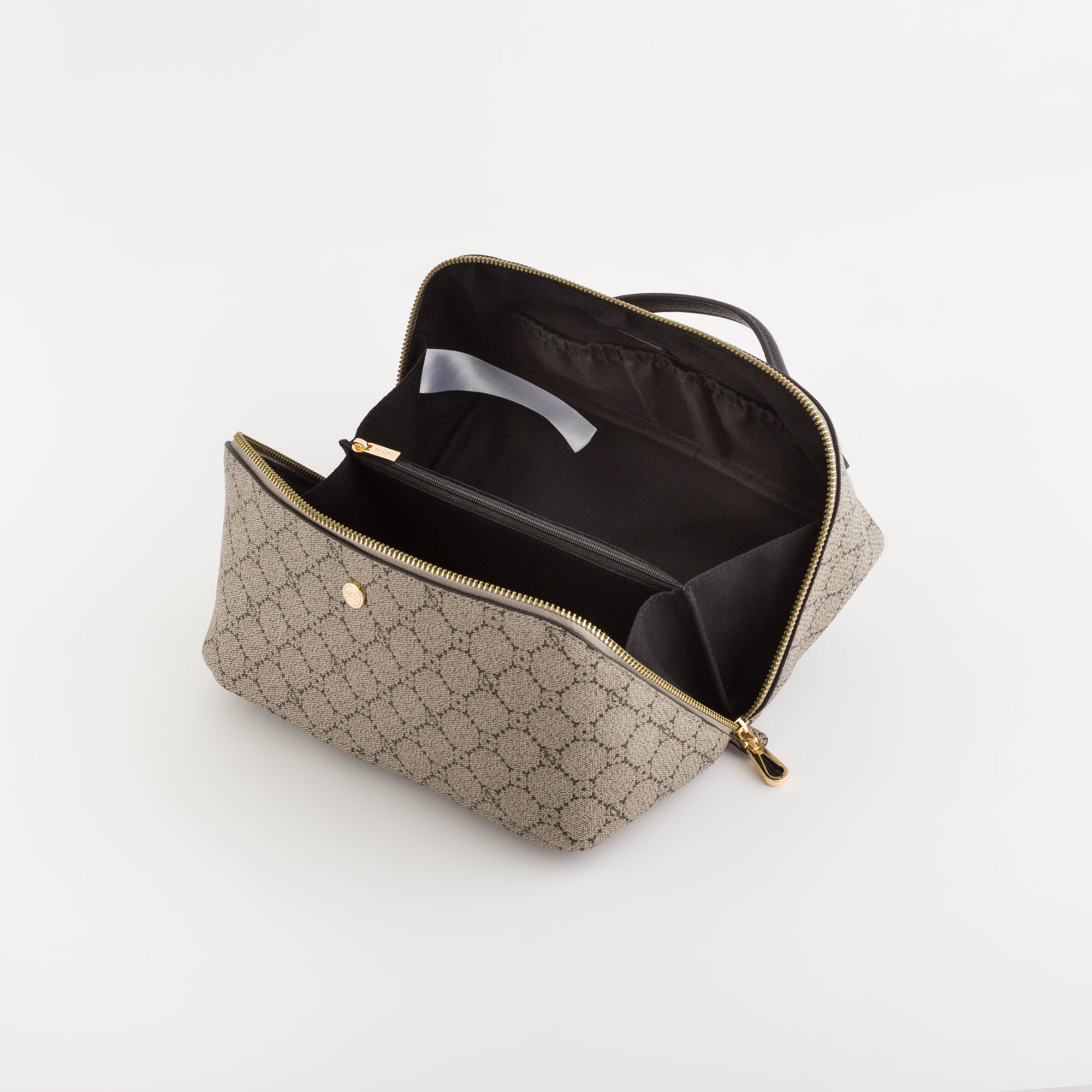 Trousse de toilette pour femme - Portefeuille Diana Taupe/Noir