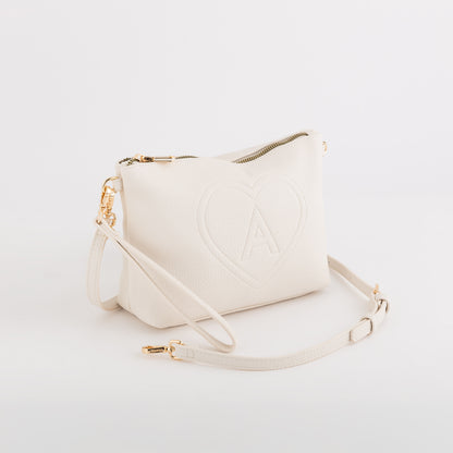 Necessaire/Schultertasche für Damen - Ozeanien Creme