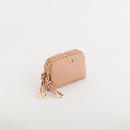 Kosmetiktasche für Damen - Geldbörse Erica Nocciola