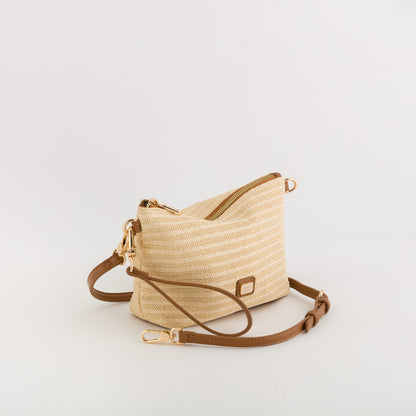 Necessaire/Tracollina Donna - Michelle Naturale/Cuoio