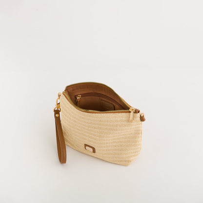 Necessaire/Tracollina Donna - Michelle Naturale/Cuoio