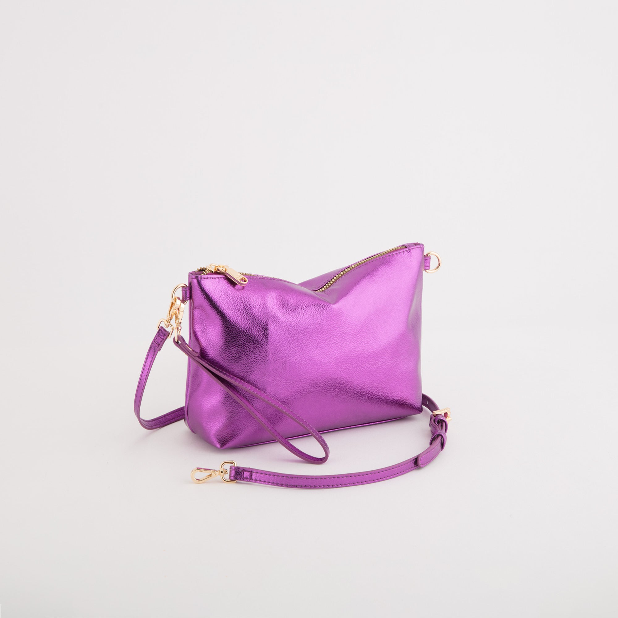 Damentasche/Schultertasche - Barbara v3 Metallisches Fuchsia