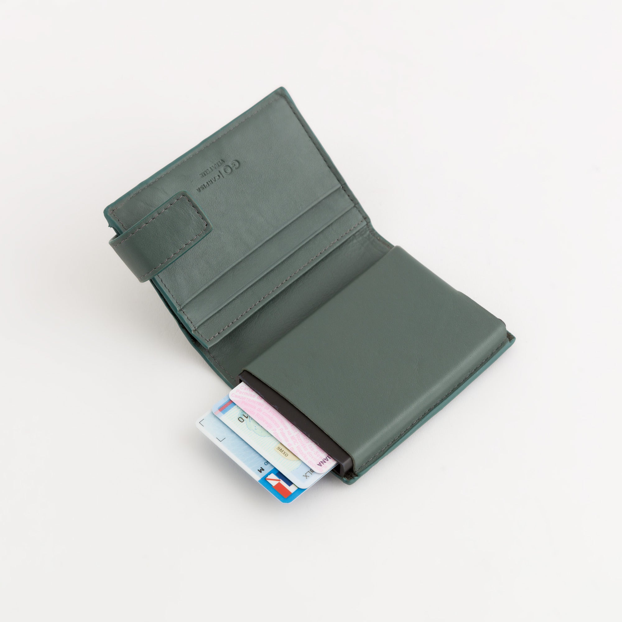 Portacarte Di Credito Uomo - Ilasy new Verde fumo