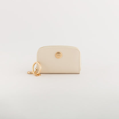 Portamonete Con Portachiavi Donna - Anturio wallet Crema