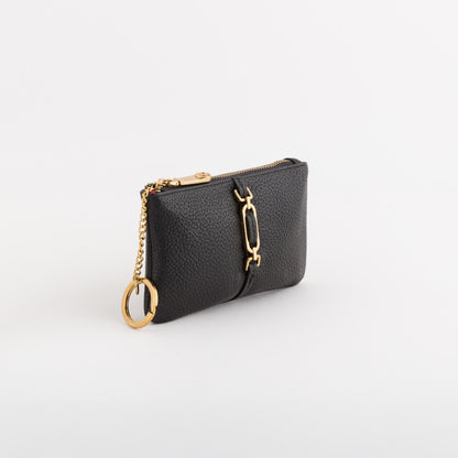 Portamonete Con Portachiavi Donna - Giulia wallet Nero