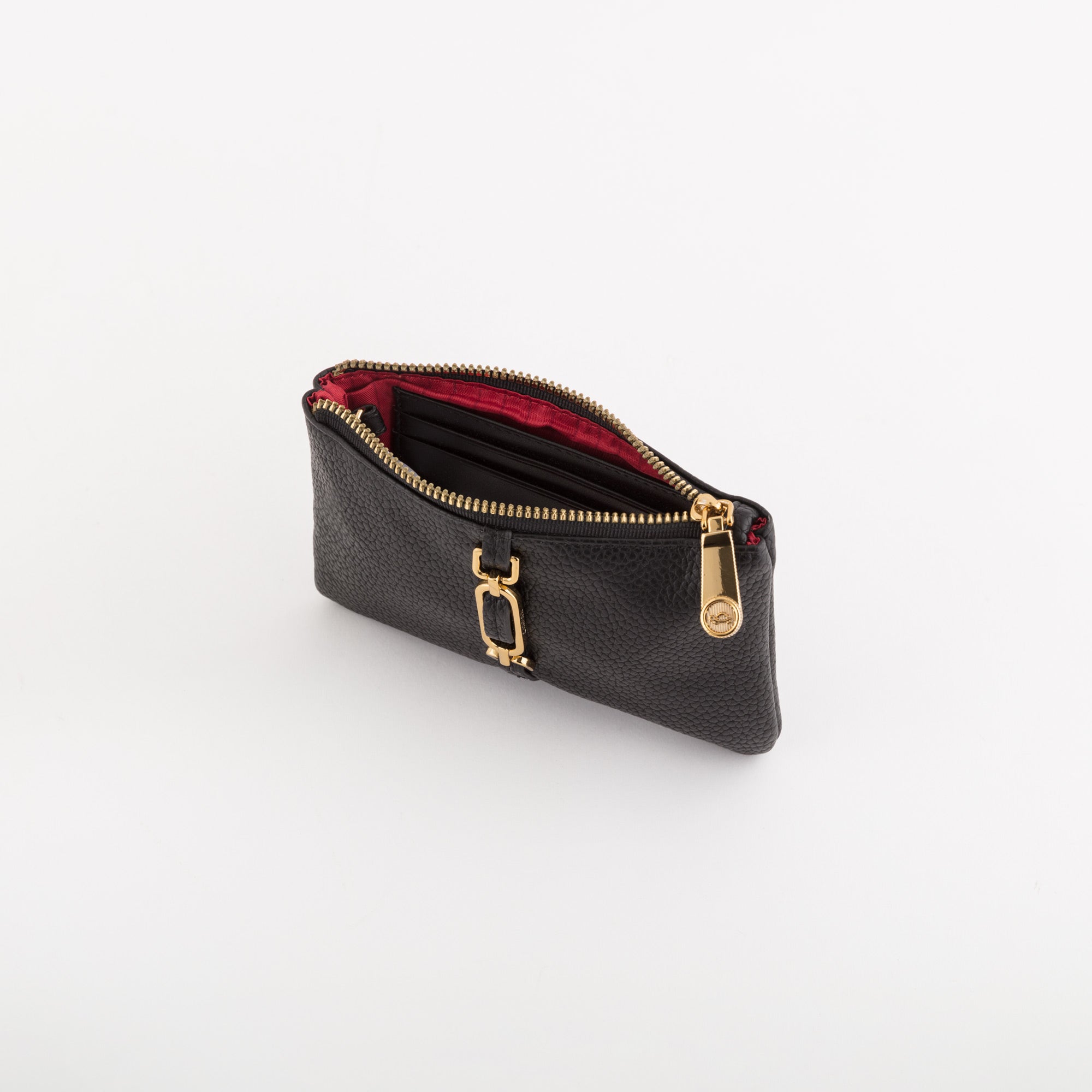 Portamonete Con Portachiavi Donna - Giulia wallet Nero