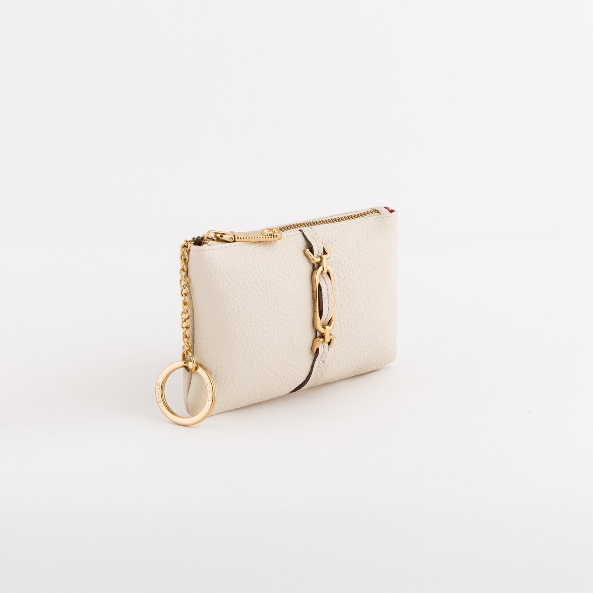 Portamonete Con Portachiavi Donna - Giulia wallet Crema