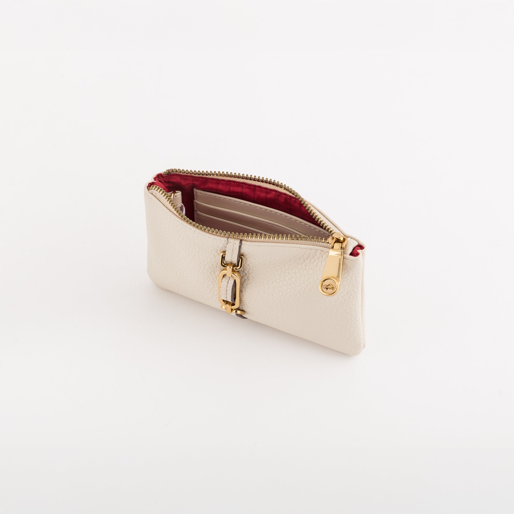 Portamonete Con Portachiavi Donna - Giulia wallet Crema